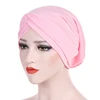Best Selling Solid-Color Bandanas Turban Chemo Cap Muslim Arab Women Turban