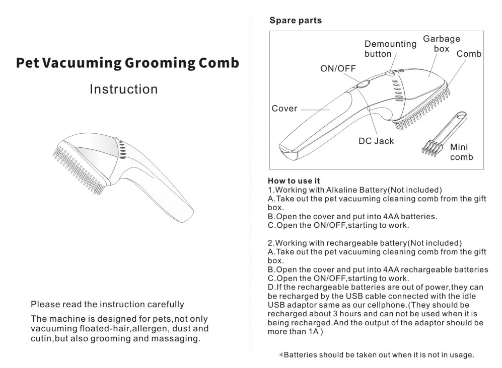 Electrical Portable Mini Size Vacuum Pet Hair Mini Vacuum Cleaner for Pet