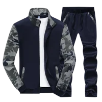 

A batch wholesale zippered cardigan pullover thick Spring&Autumn men's hoodie sample custom printing sweatshirts camouflage suit