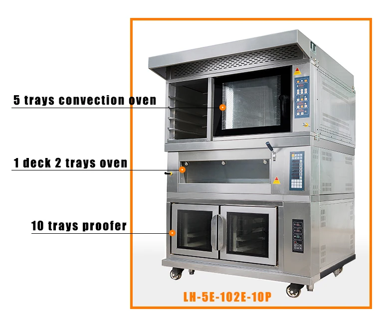 Electric Bread Convection Oven 2 Deck 4 Tarys Oven With 10 Pan Proofing