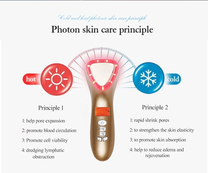 Hot&cool Skin Care Device For Face Body Massage Facial Instrument Tools