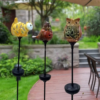 Scl0284 Ceramic Solar Light Garden Stakes Animals Decoration Buy