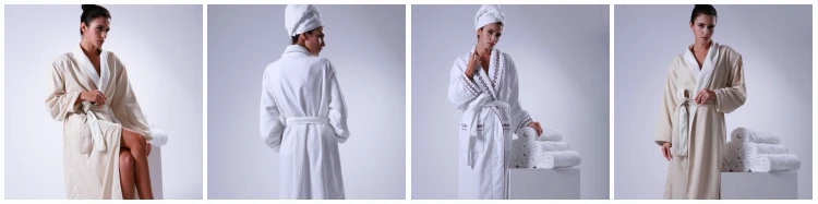 Wholesale White Waffle Hotel Linen Bathrobe For Women