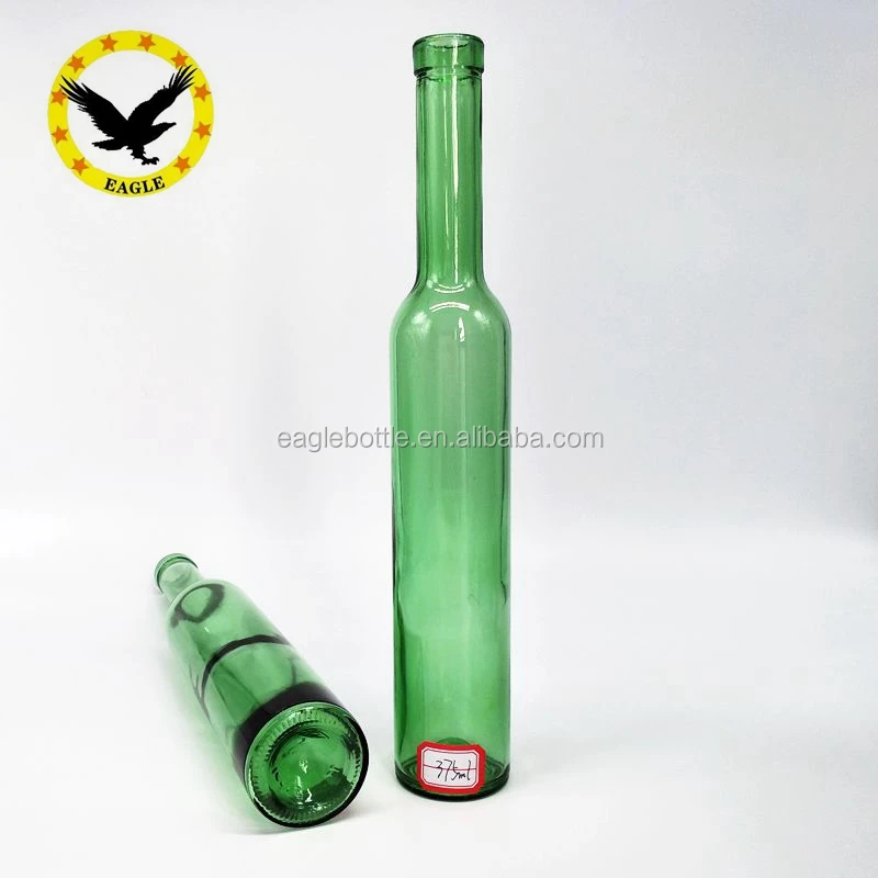 375ml Screw Top Glass Wine Bottles Dark Blue Wine Bottle With Ropp