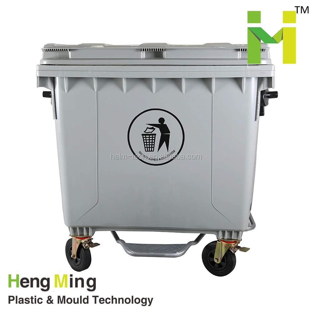 1100L plastic garbage bin