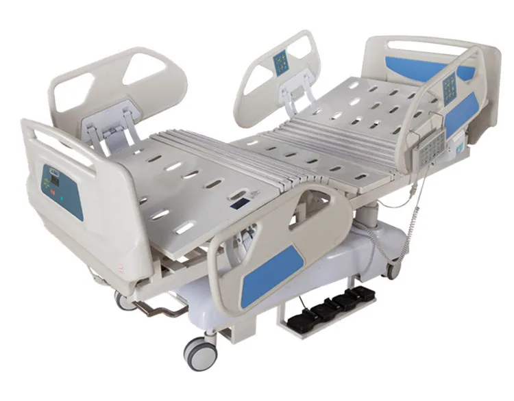 Electric hospital furniture 7 functions crank ICU hospital bed with CE, FDA and ISO9001