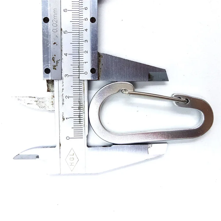 6x60MM Aluminum Snap Hook Promotional Keychains Carabiners Pet Supplier Pet Leashes Hook Dress Button