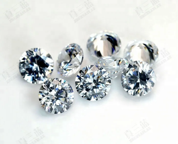 

5A High Quality White CZ Diamond Cut Round wholesale factory price Synthetic Cubic Zircon 5.68mm zircon stone