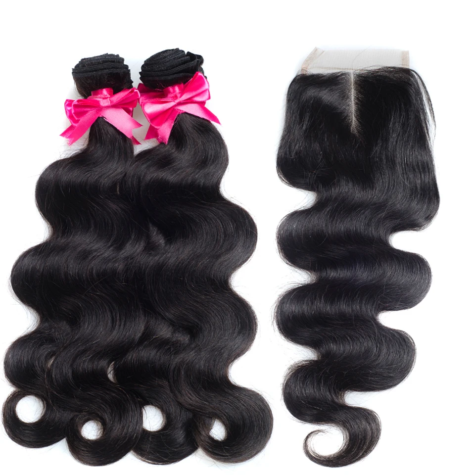 

Usexy Wholesale Cuticle Aligned Hair Body Wave Brazilian Hair Weaving Free Sample Hair Bundles With Lace Closure, Natural color