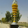 Famous stainless steel clock outdoor sculpture in Saudi Arabia