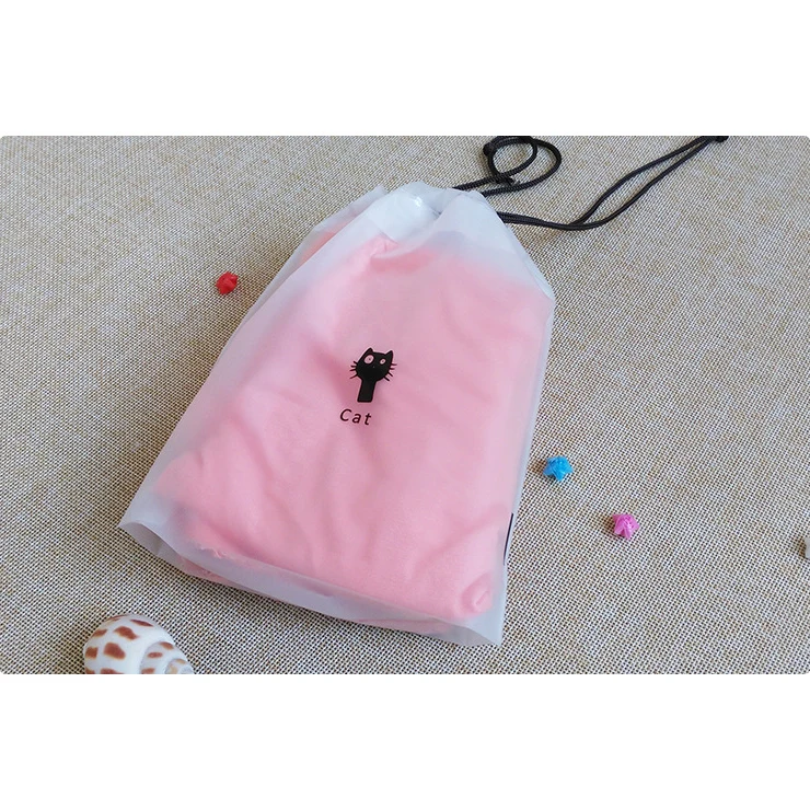 

Heavy Duty Polyester translucent Draw String Packaging Storage Bag Cool Frosted EVA Pvc Drawstring Bag, Frosted translucent