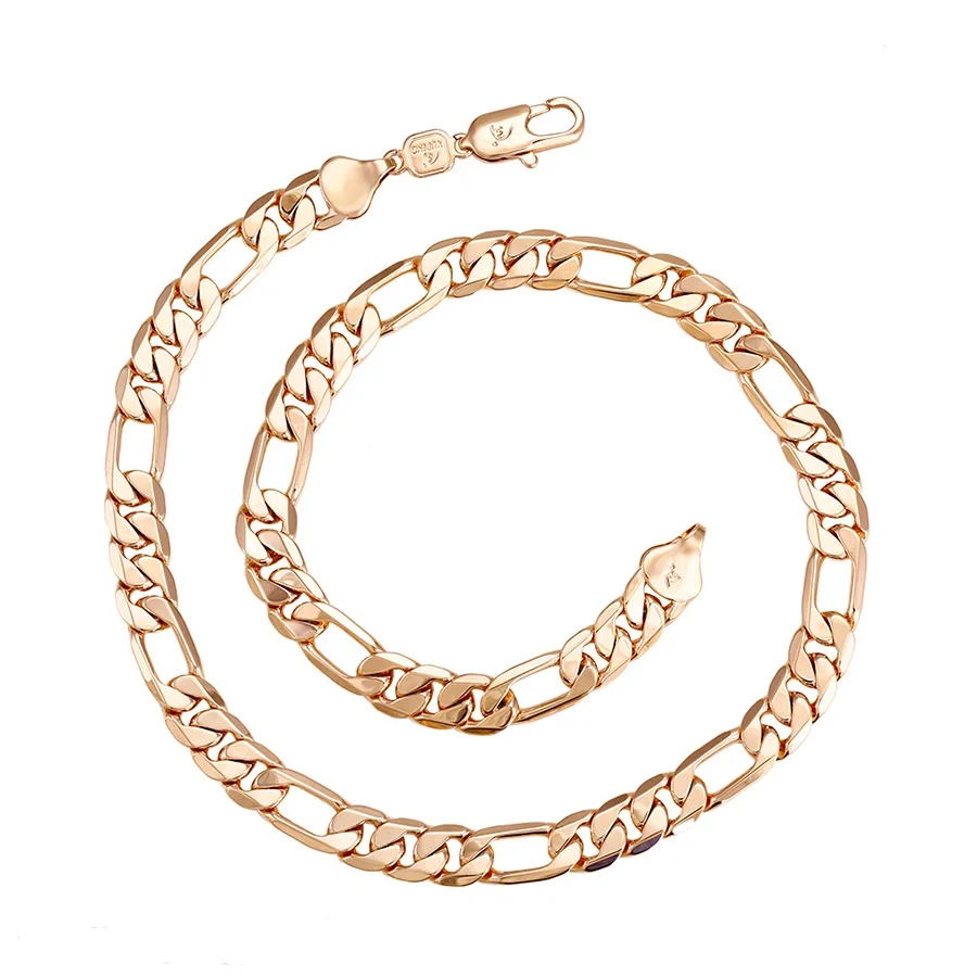 

43672 xuping jewelry simple gold plated chains necklace for men