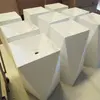 China manufacturer sanitary ware acrylic solid surface pedestal sink/ pedestal lavatory italian kitchen sink/free standing basin