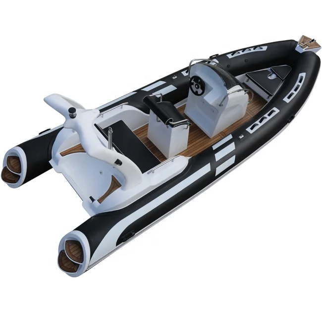 

Chinese Manufacturer 19ft 5.8m Rigid Hull RIB Military Inflatable Hypalon Fishing Boats with Outboard Motor, Optional