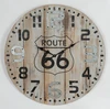 Oversize Retro wooden plant round clock with galvanized hand ,Wood Plank Wall Art Collection Oversize wooden Rustic Wall Clock