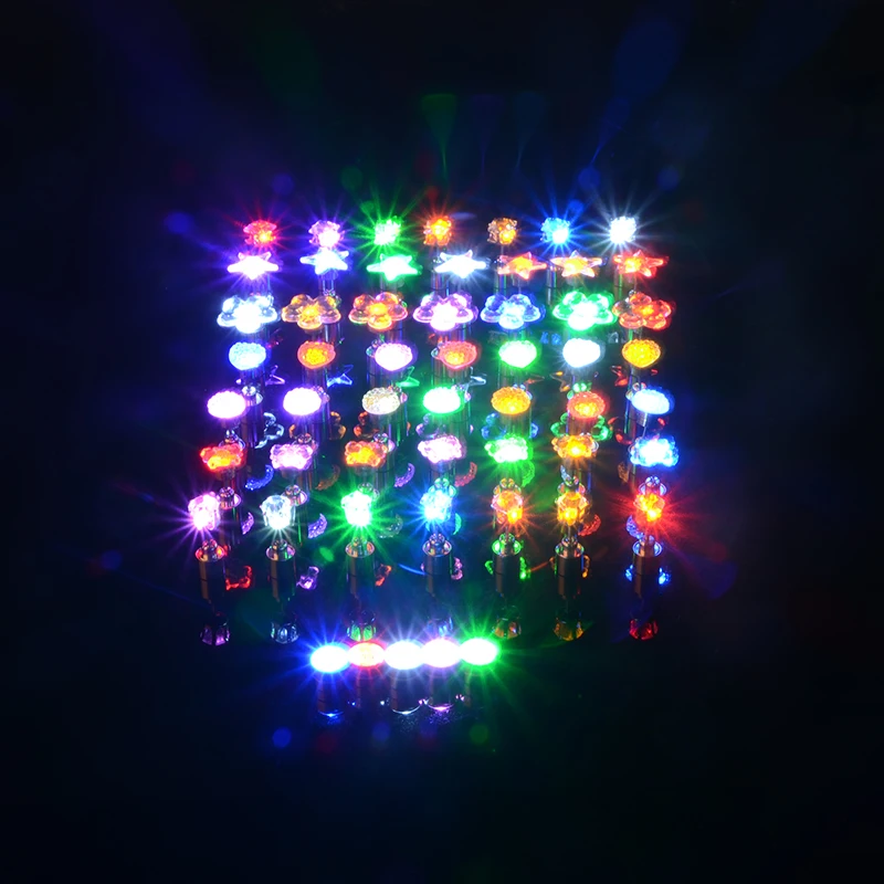 Blinking Led Crystal Light Up Holiday Earrings