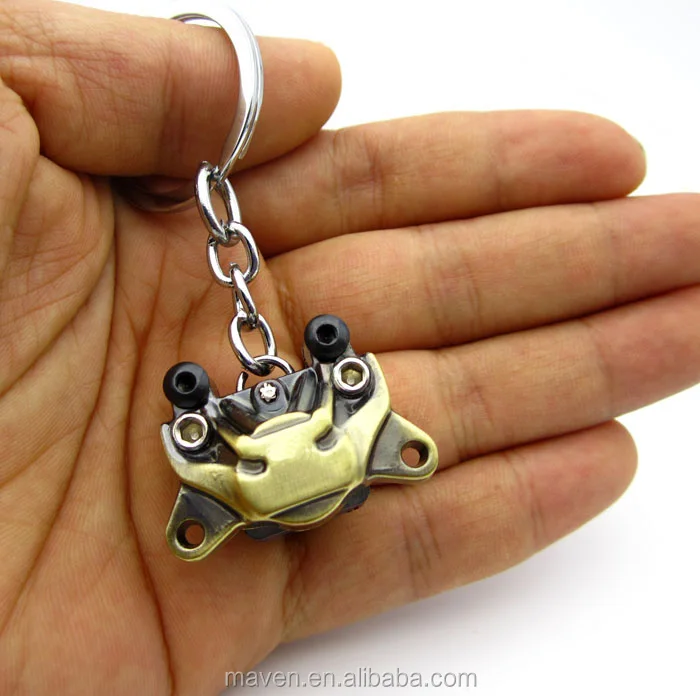 Auto Parts Model Racing Car Brake Disc Caliper Keychain Key Chain Ring