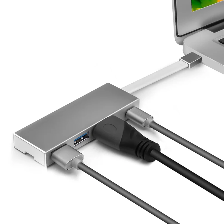 

USB 3.0 3.1 Adapter 5 in 1 Type C Hub, Silver