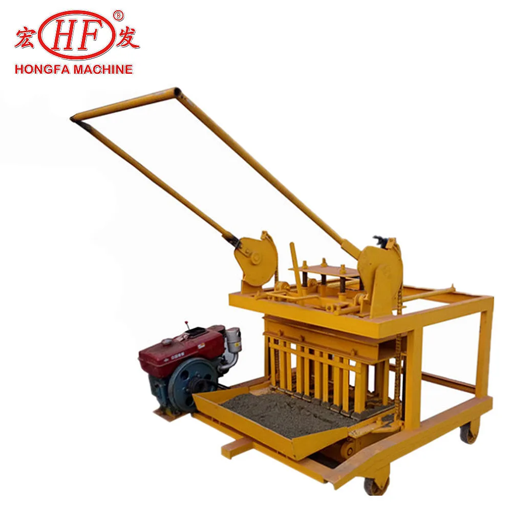 Qm4-45 Movable Manual Brick Making Machine For Small Scale Industries ...