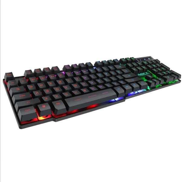 Gaming Mechanical Feeling Keyboard 104 Keycaps RGB Backlit Computer Gamer Keyboard For Laptop DOTA