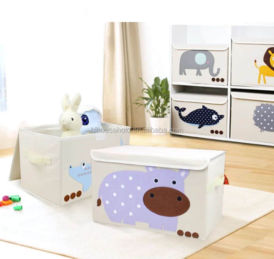 Super Cute Cow Design Canvas Kids Toy Organizer Baby Clothing Storage