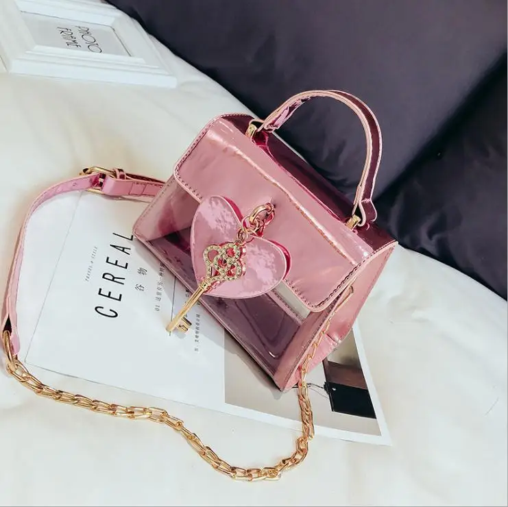 X64557A Hot 2018 Classic Women Shiny Leather Handbags