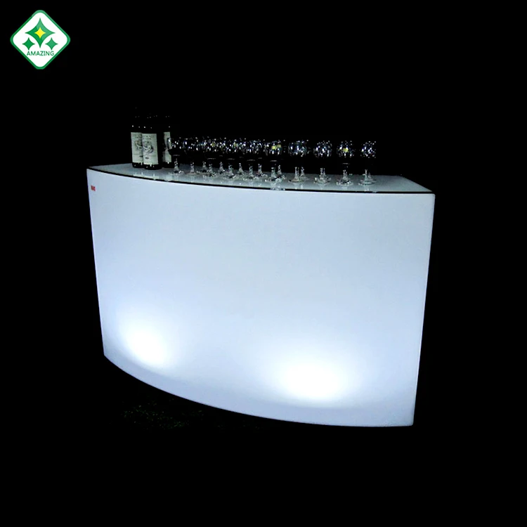 
led DJ bar counter MOBILE COCKTAIL BAR / Rechargeable LED Beach Event Club Outdoor Bar Counter 