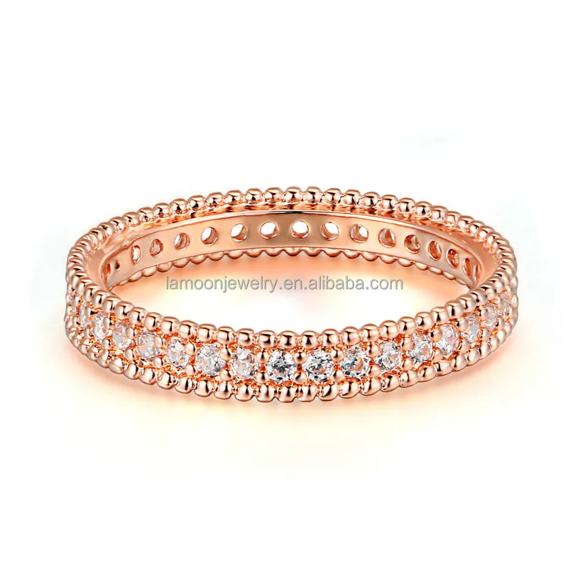 

Top Quality Classical 18K Gold & White Gold Plated CZ Diamond Wedding Ring Wholesale For Women R490