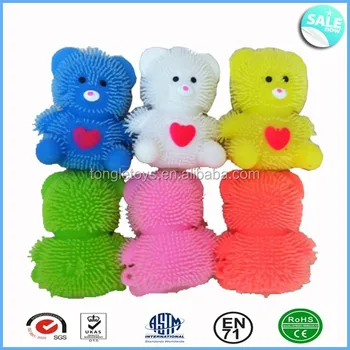 Light up flashing puffer bear