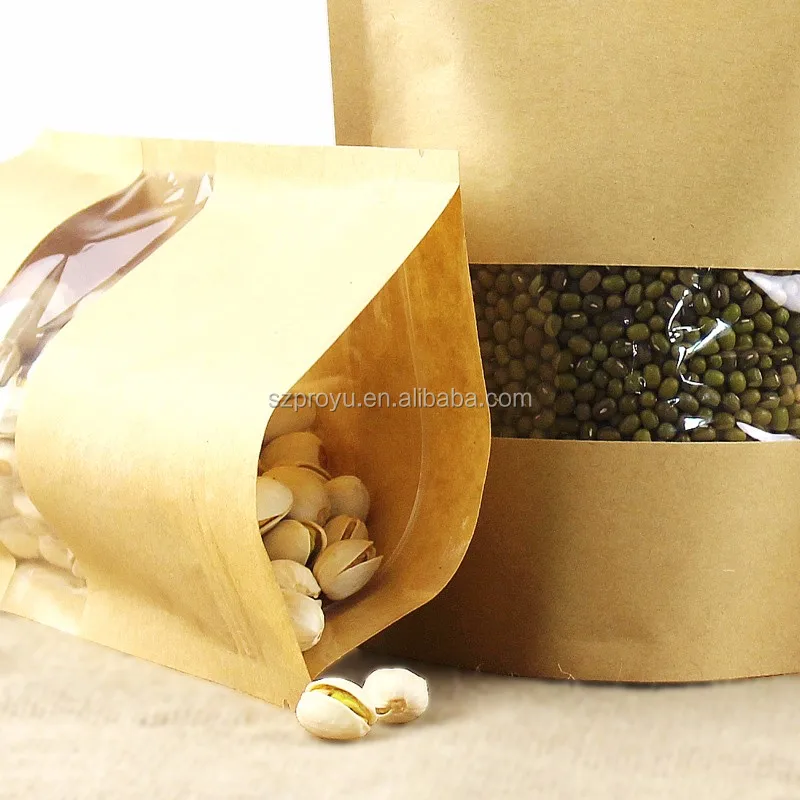 nuts ziplock zipper food snack doypack/kraft paper nuts packing bag