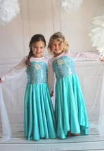 2016 Hot Sell Elsa Anna Girls Princess Children Dress Party Cloth Vestidos Infants Dress Summer Baby Kids Custom Cosplay Dresses