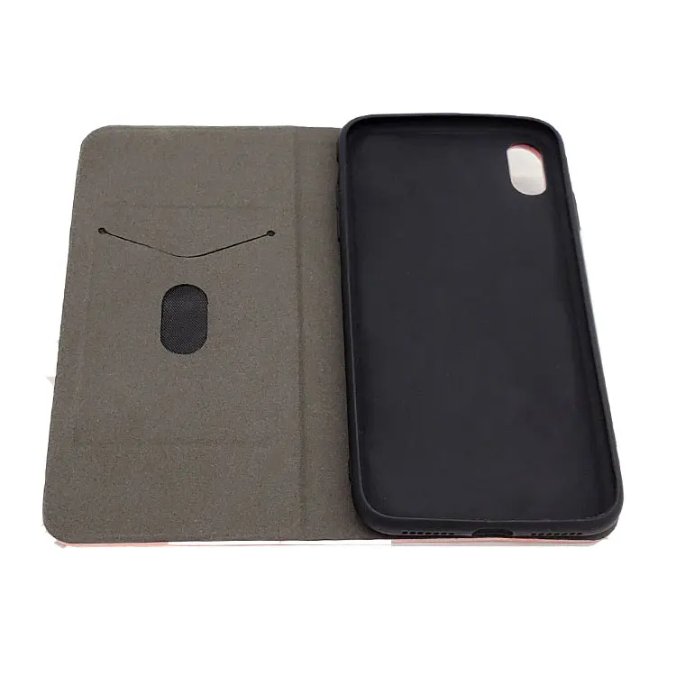 For iPhone X Wallet Leather Phone Case Slim Credit Card Slots Wallet Vintage Flip Leather Phone Case
