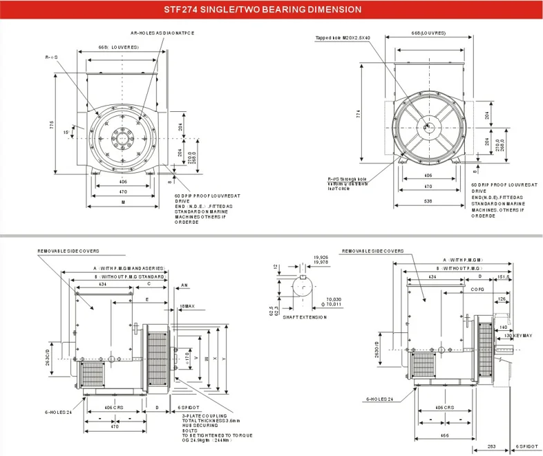 Stf274c 80110kw Stamford Brushless Rebuilt Alternators Buy Rebuilt