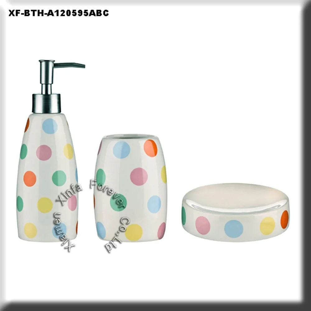 Personalized Ceramic Porcelain Bathroom Set Of 3pcs Buy Personalized