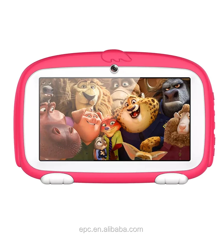 

7 inch Kids Tablet PC Quad Core Allwinner A33 Android 6.0 Dual Camera Tablet for kids, Yellow / green / blue /rose