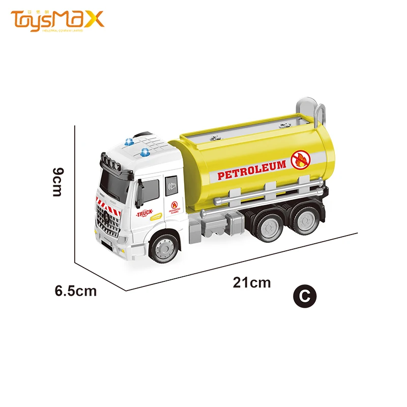 2019 New Europe style 1:46 Scale  Popular Pull Back Metal Transportation Truck Toys Battery operated Die Cast Model Truck