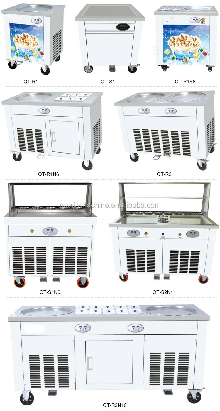 Commercial Use Ice Cream Rolls Machine Thailand Fry Rolls Ice Cream