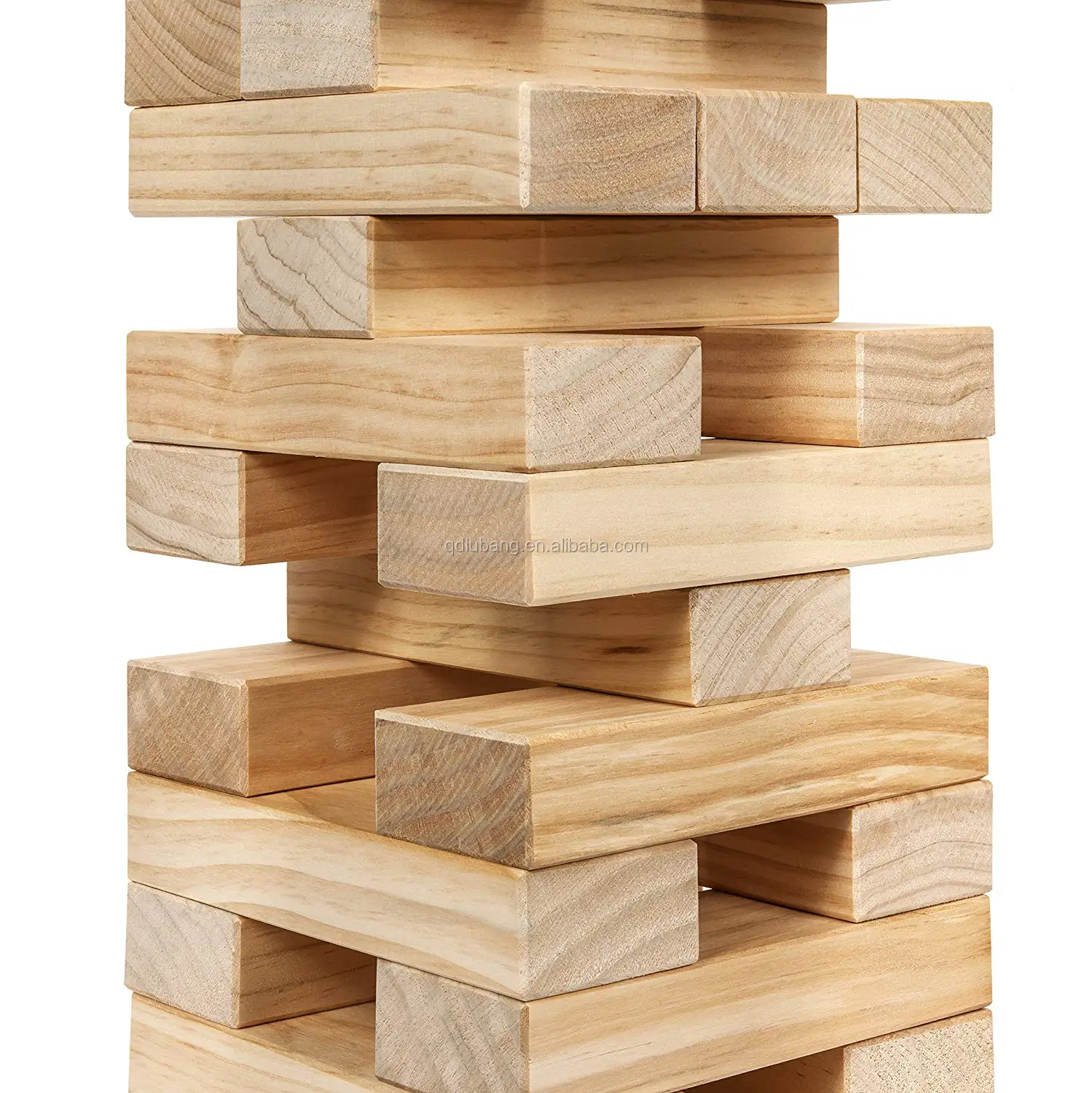 High Quality Solid Pine Wood Giant Topple Tower Blocks With Carrying ...