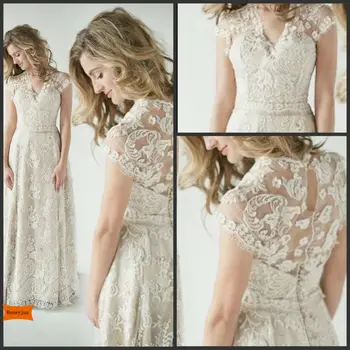 2014 Lace Back Wedding Dresses A Vintage Inspired Lace Back