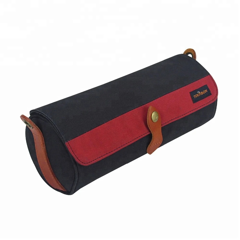 

TOURBON cycling shoulder sling canvas bicycle handlebar bag, Navy, customized color is available for bulk oem order