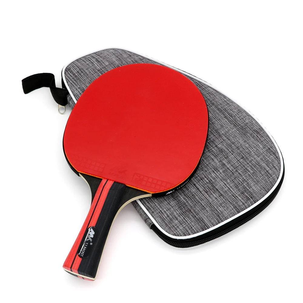 

In Stock International Standard 7 Layers Wood Carbon Training Racket Ping Pong Paddle Table Tennis Bat with 2mm Rubber Sponge