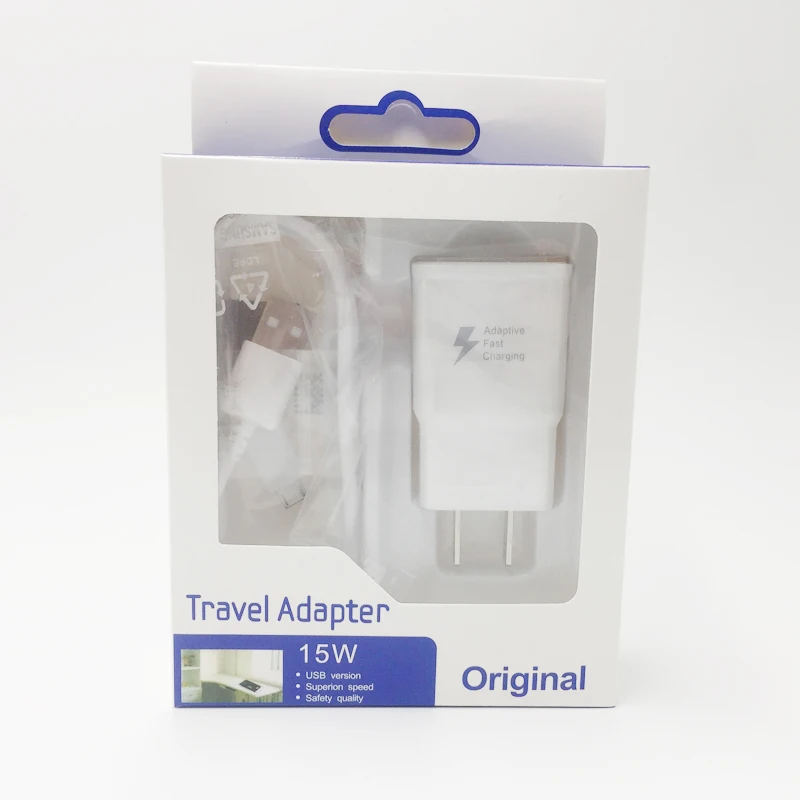 
Original Fast Adaptive Charger For Samsung S10 Fast Charger With TYPE -C USB Cable With Package 