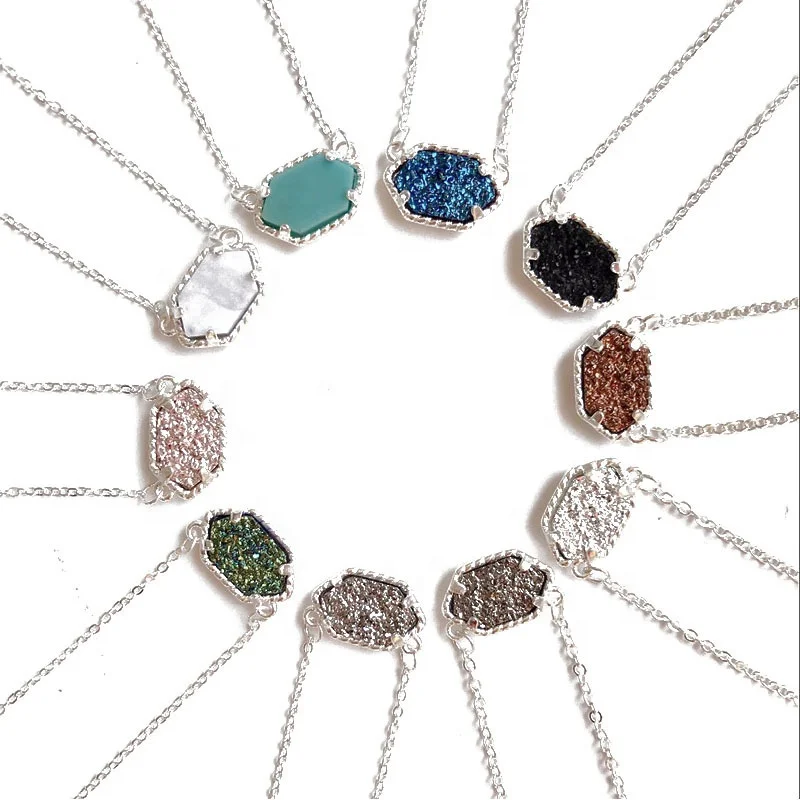

Wholesale New Style Boho Jewelry Drusy Scott Inspired Necklace, As picture