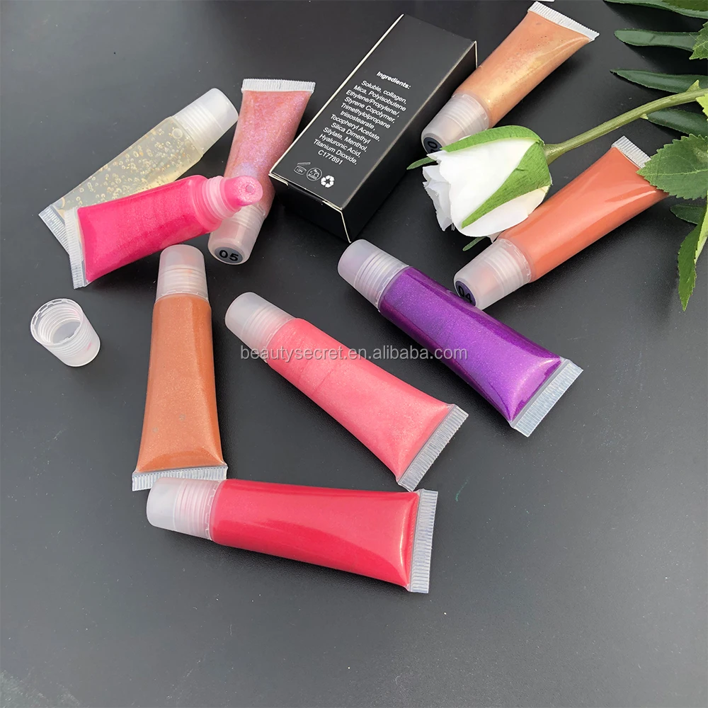 Your Own Brand Makeup Lip Gloss Vendors Cosmetics Pigment Soft Tube