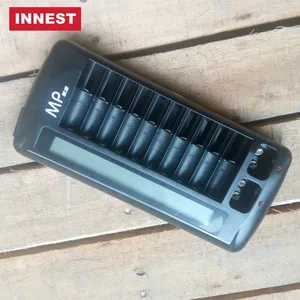 Smart 10 12 Bay AA AAA 9V Battery Charger LCD Display