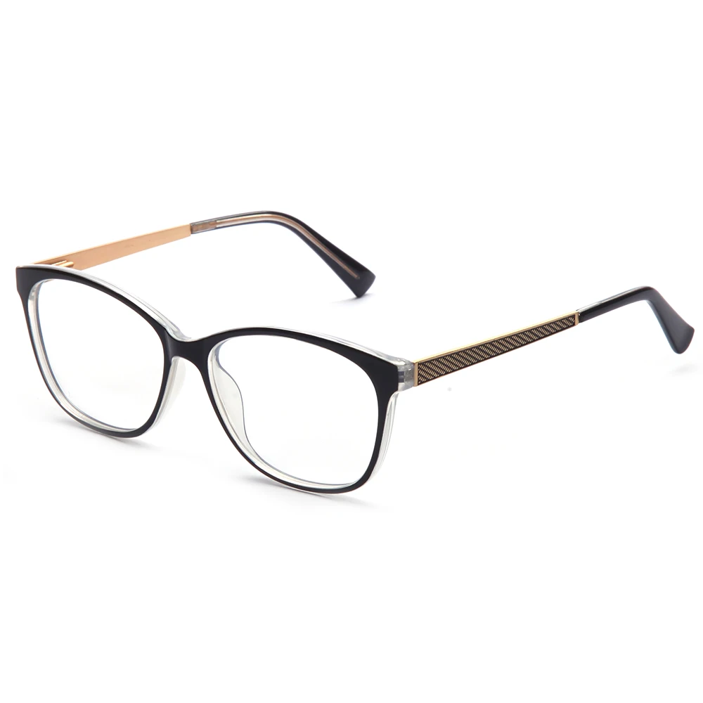 

China Wenzhou Manufacturer Wholesale TR90 Material Men Full Frame Black Color Metal Hinge Eyeglass Frame Optical