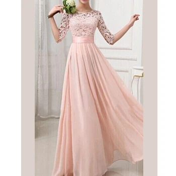 Dernière Conception De Mode à Manches Longues En Mousseline De Soie Rose Mariage Mode Blanche Longue Robe Maxi Buy Robe Maxi à Manches Longuesrobe