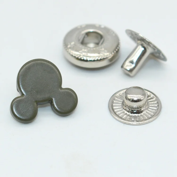 
colorful color mickey shape snaps for child clothing 