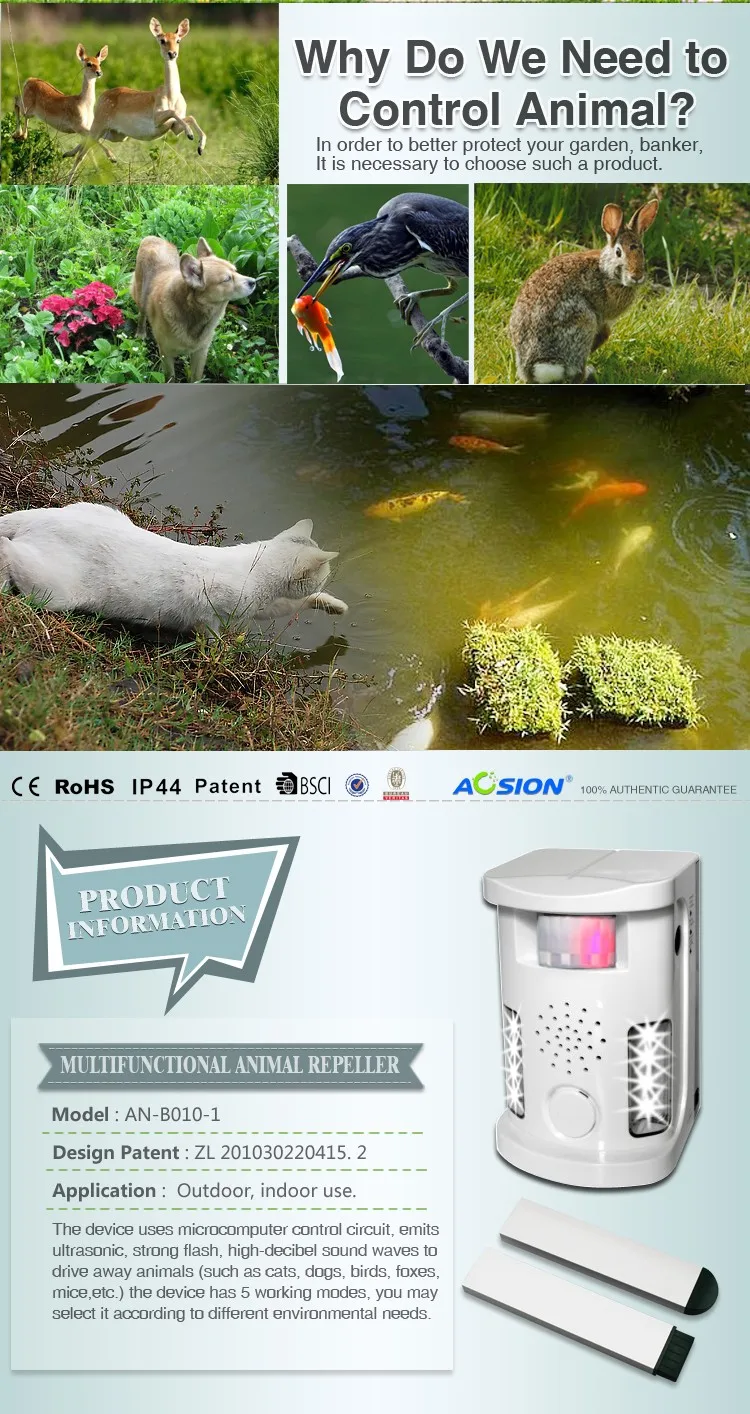 multifunctional bird/cat/dog repellent