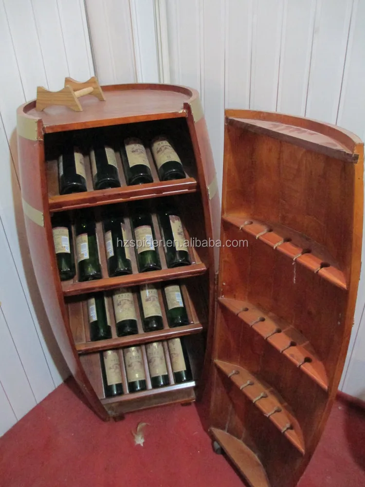 Barril de madera nevera enfriador de vino vino gabinete armarios ...